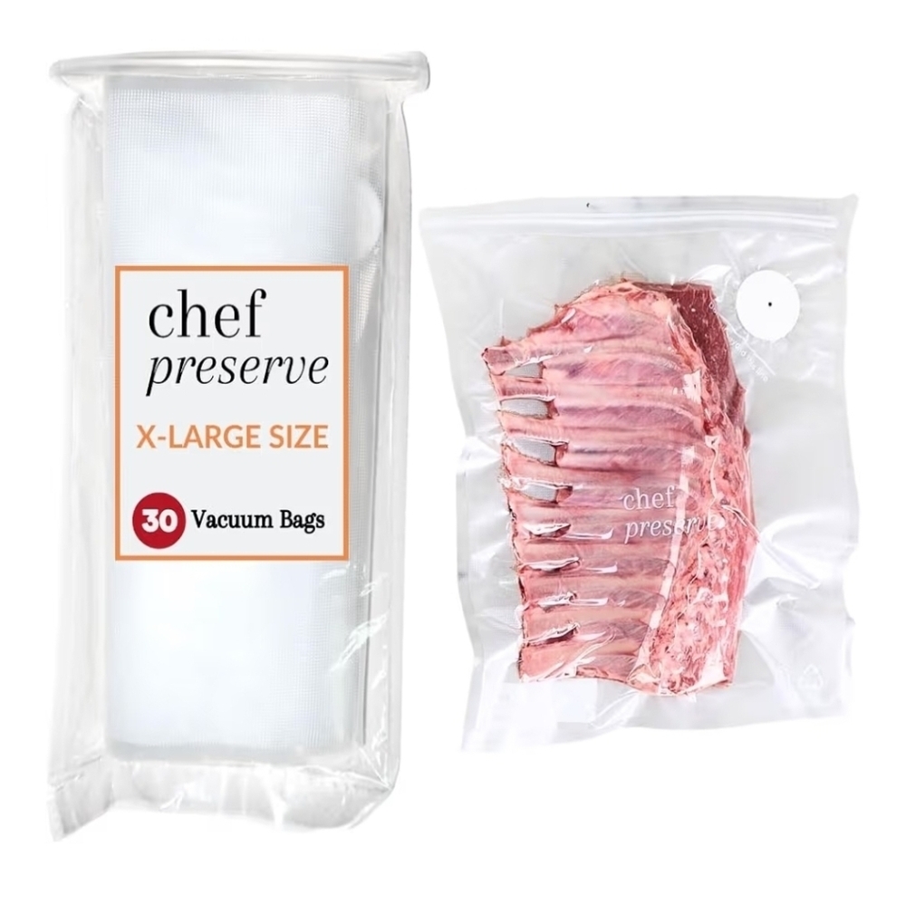 Chef Preserve Reusable Vacuum Sealer Bags for Food – 30XL BPA-Free